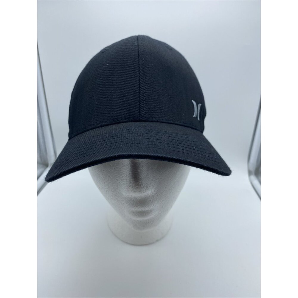 Hurley Logo Black Cap Hat Flex-Fit Stretch S-M - Picture 7 of 9